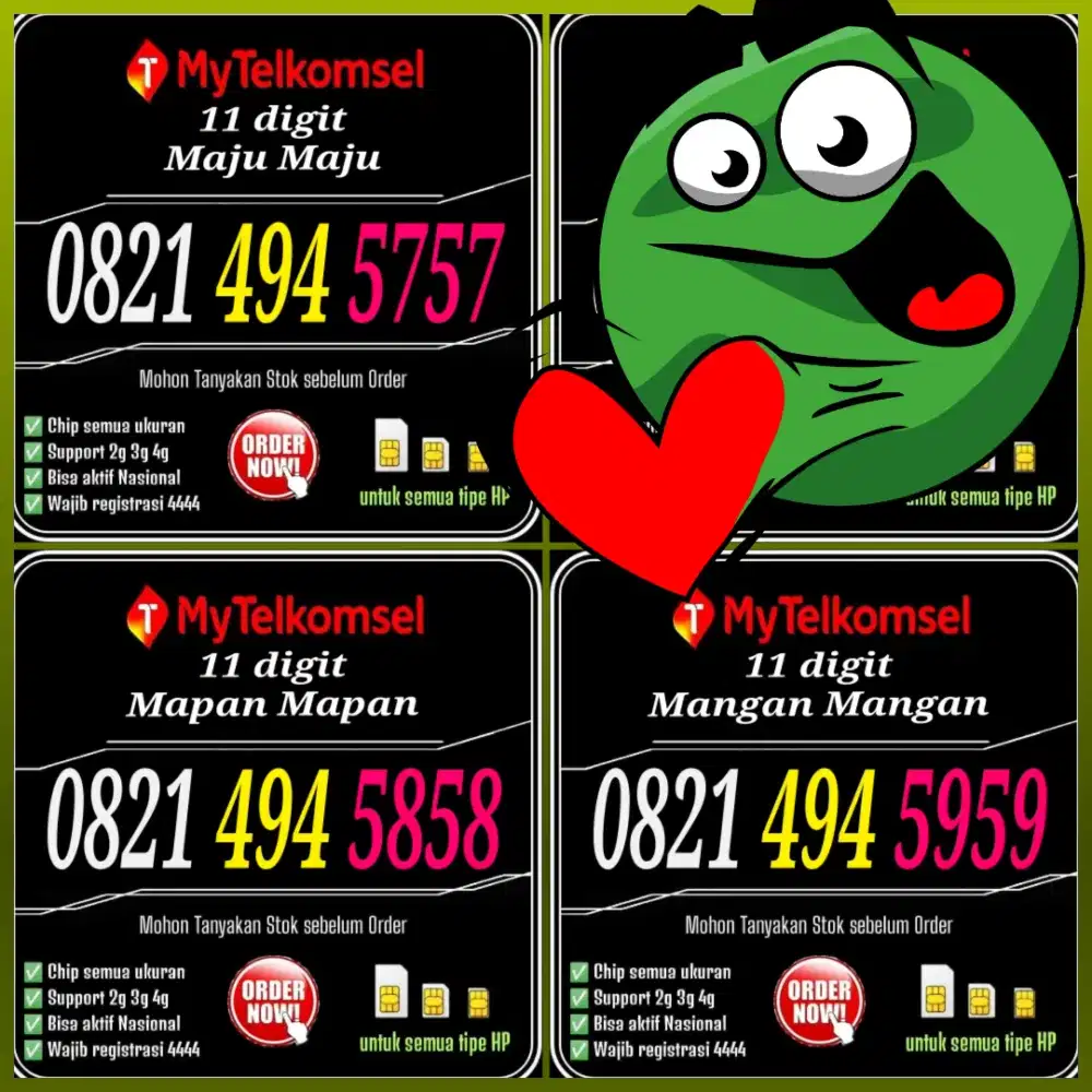 Nomor Cantik Simpati 11 digit