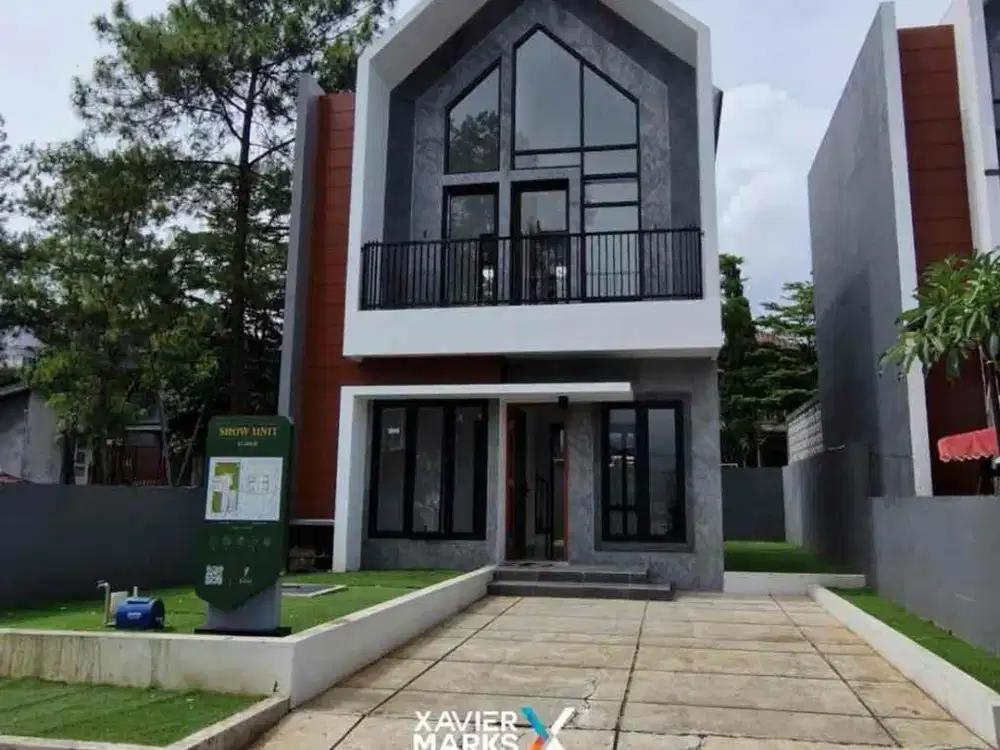 rumah villa baru view pegunungan minimalis modern pusat kota batu malang