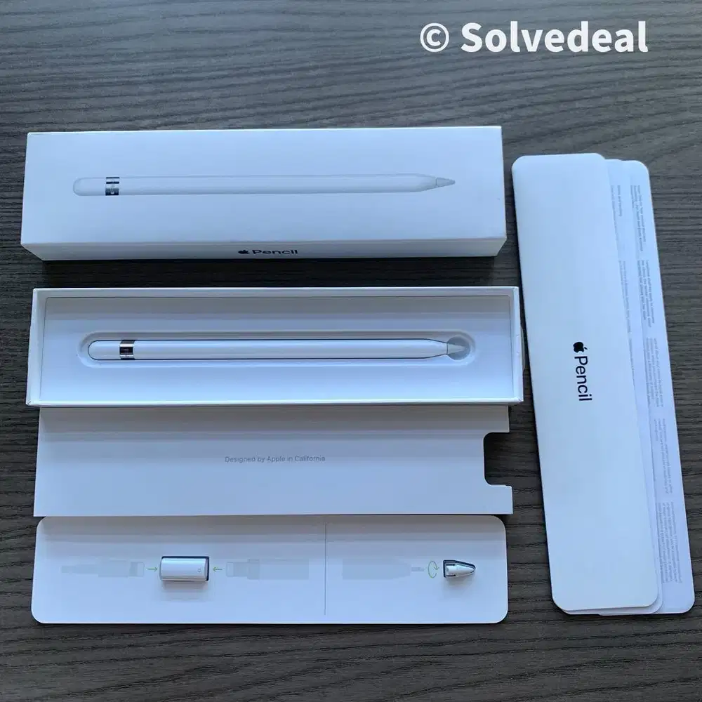 Apple Pencil Gen 1 Include USB C Original Fullset Mulus