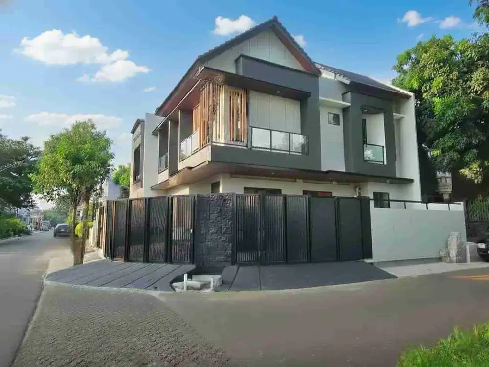 Rumah Hook Cantik Siap Huni view Taman Hijau, di Griya Loka BSD