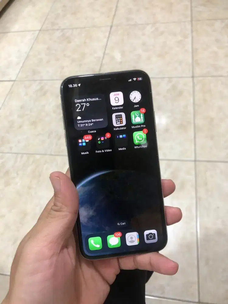 Iphone X 64gb lengkap no minus