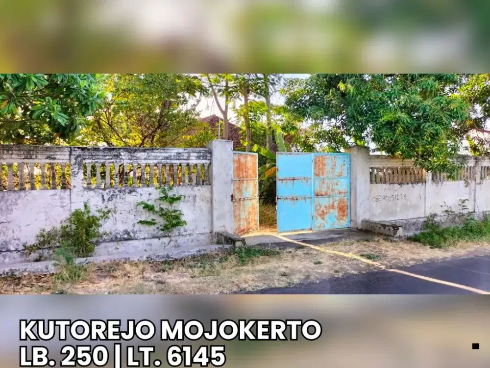 Dijual Rumah + Tanah Luas di Kutorejo Mojosari | LT 6.145 m² | Cocok Usaha & Investasi