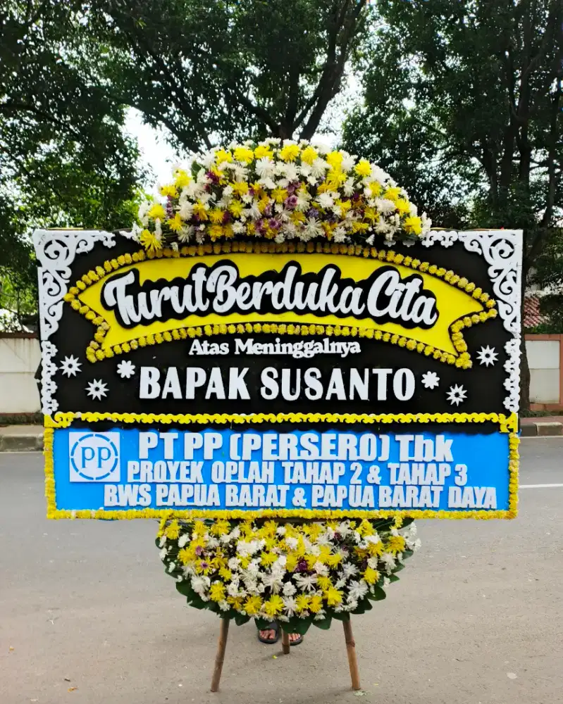 Karangan Bunga Papan Ucapan duka