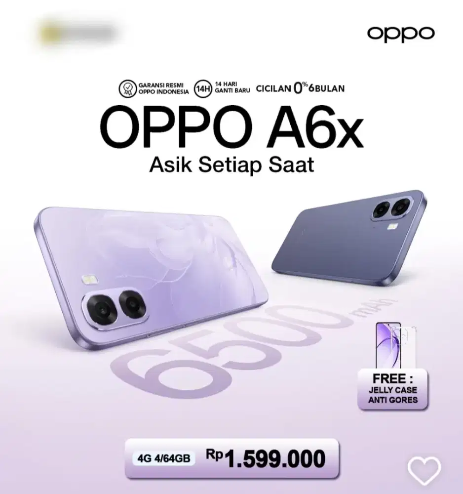 PROMO HP OPPO A6X SERIES || BISA CICILAN KTP AJA || BUNGA 0%