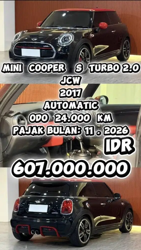 [ ODO 24.000 KM ] MINI COOPER S TURBO JWC 2.0 AT 2017