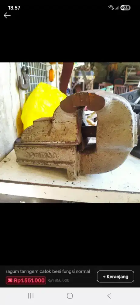 Ragum 5 inch kondisi normal fungsi