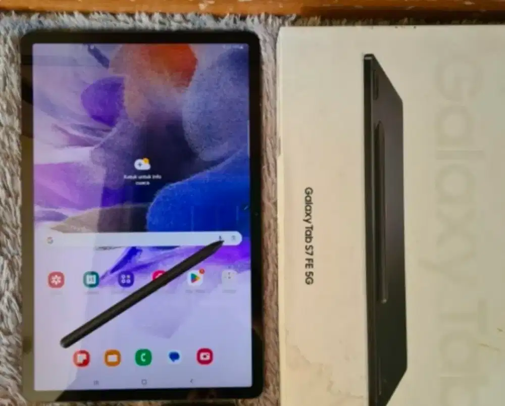 Murah hp Samsung Tab S7 FE 5G 6/128 ada keyboard+stylus, bs TT