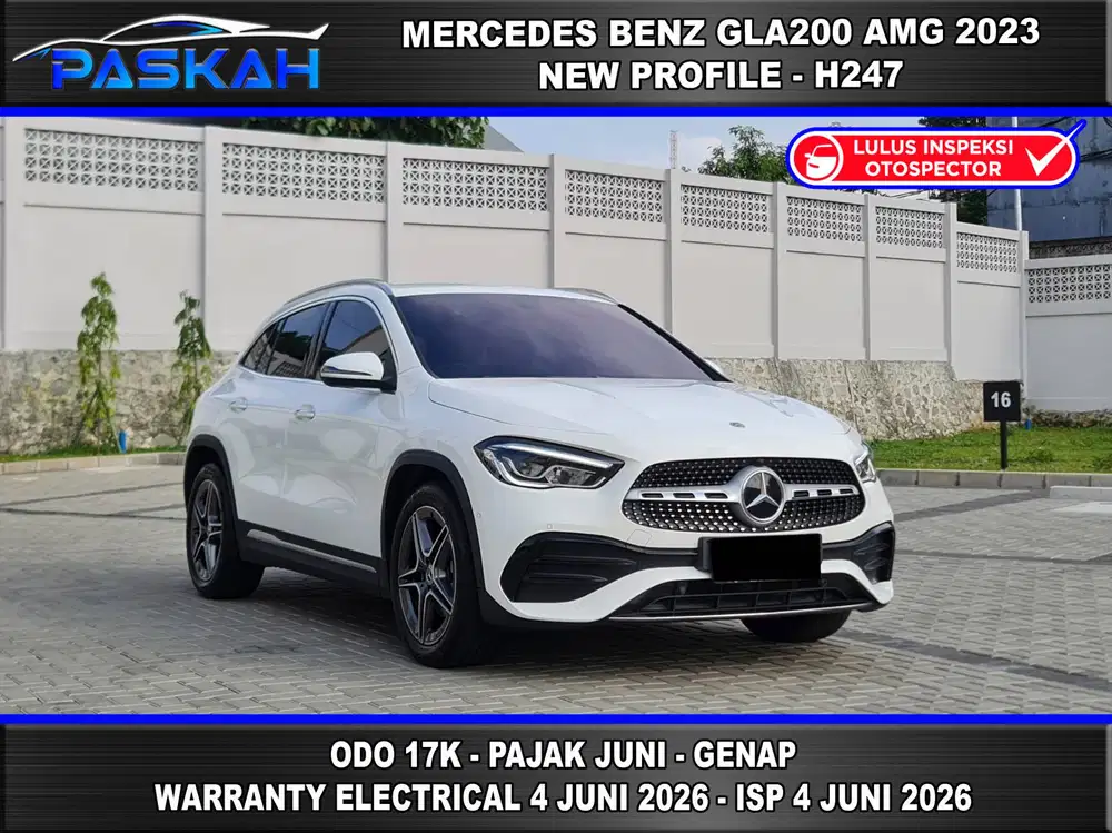 New Profile TAX-JUNi Genap Odo=17k Bunga=4% MERCY GLA200 AMG 2023