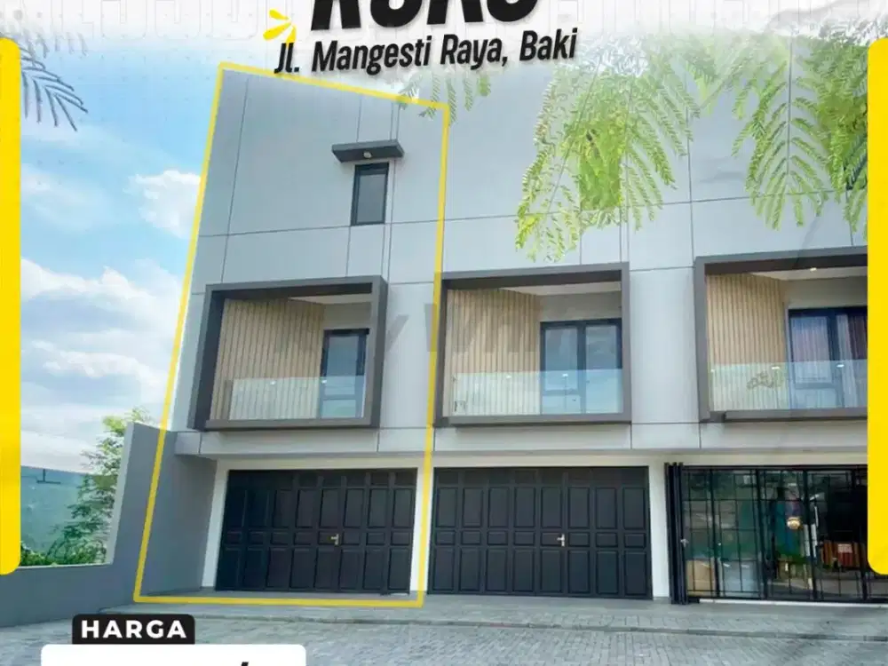 Disewakan Ruko Bangunan Baru 3 Lantai Di Jl Mangesti Raya Gentan