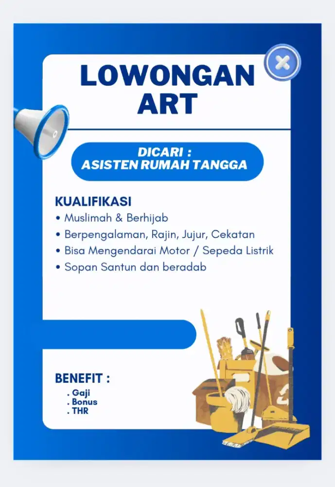 Dibutuhkan Asisten Rumah Tangga