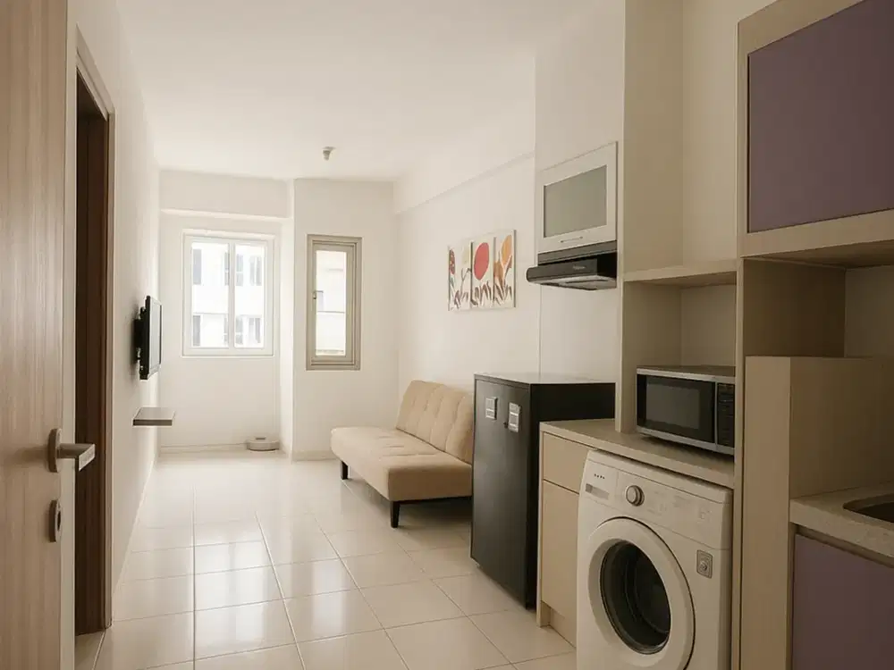 Disewakan Apartemen Puncak Kertajaya 2 BR Full Furnished Baru Renov dekat ITS