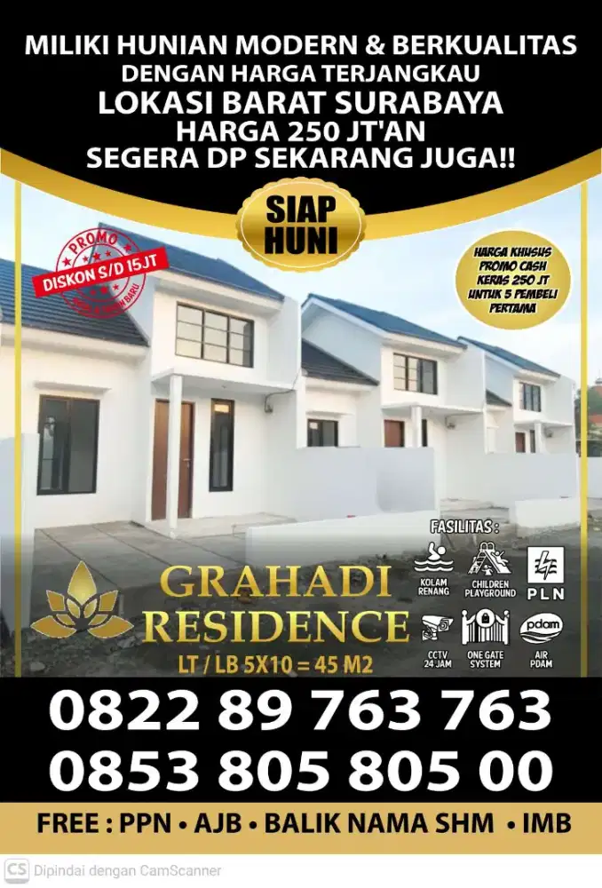 Promo Cash Keras Bonus Baliknama SHM Rumah Minimalis Siap Huni
