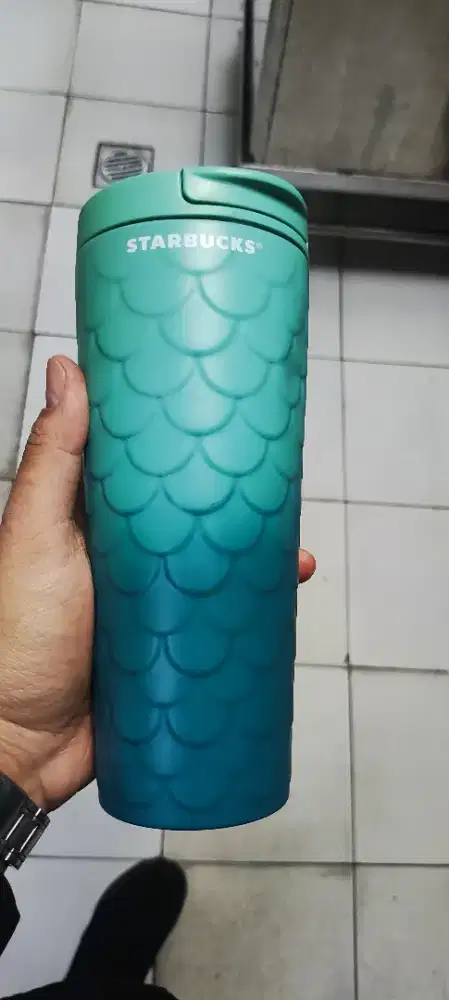 tumbler starbucks etched siren green size 16oz or grande