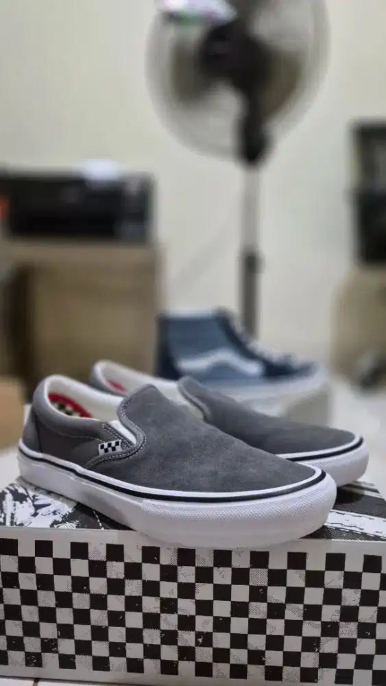 Vans Skate Slip on Pro pewtergrey/White original