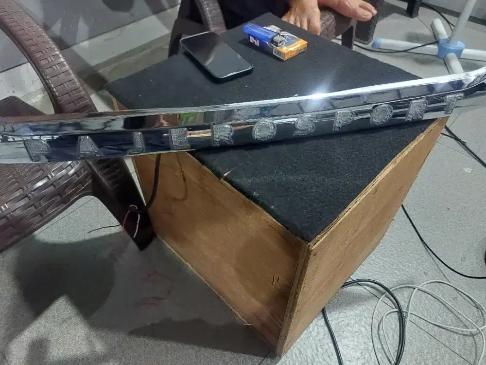 Costum trunklid pajero ,trunk lid LED bagasi belakang