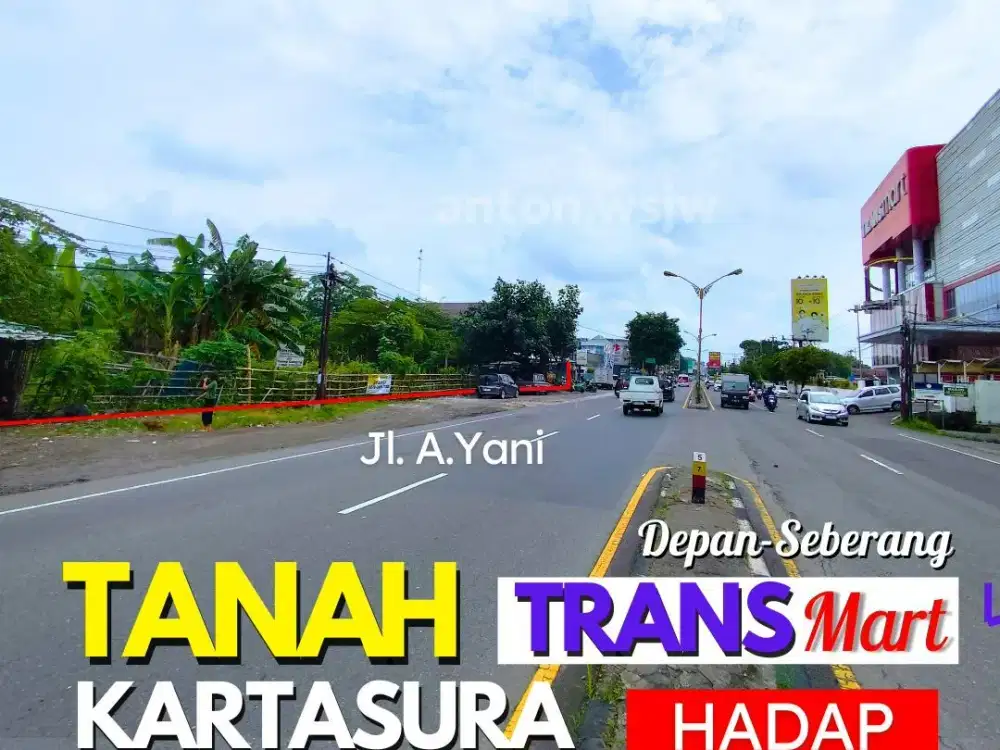 TANAH Strategis Sukoharjo DEPAN Transmart Pabelan Lt 3422 m2 SHM