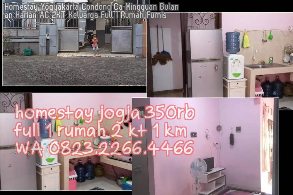 Homestay Yogyakarta Condong Ca Mingguan Bulanan Harian AC 2KT Keluarga