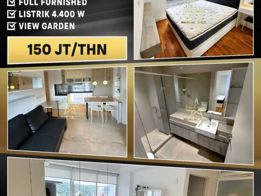 150 jt per tahun Disewakan Apartemen Landmark Residence 3 bedroom Full Furnished bagus