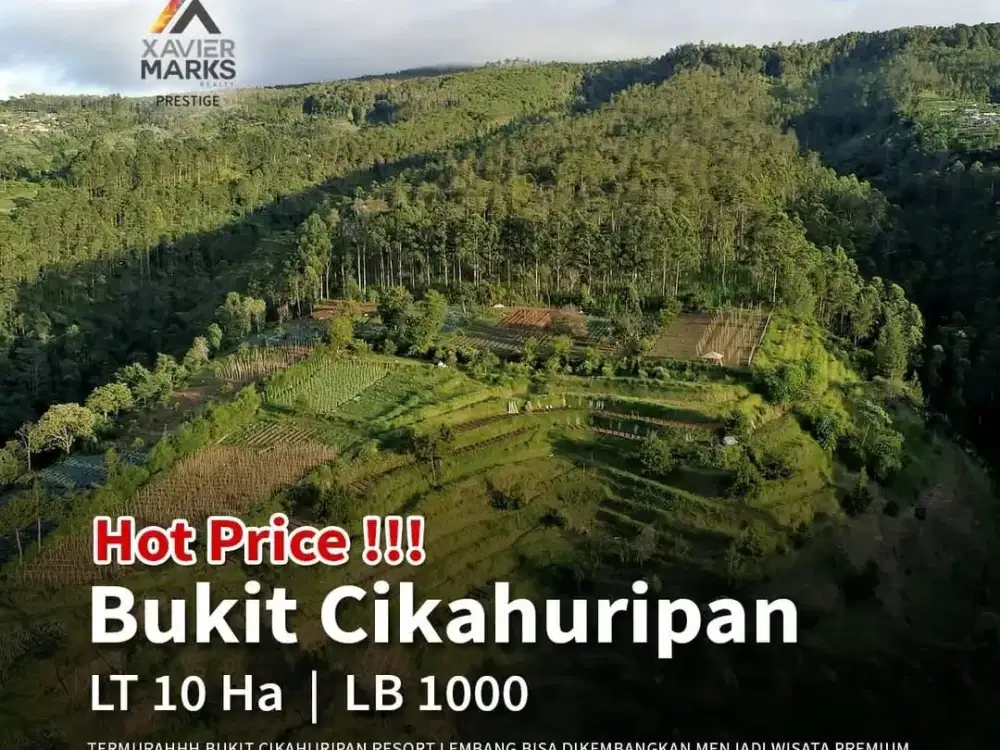 TERMURAHHH Bukit Cikahuripan Resort Lembang luas 10 Ha bisa dikembangkan menjadi wisata premium
