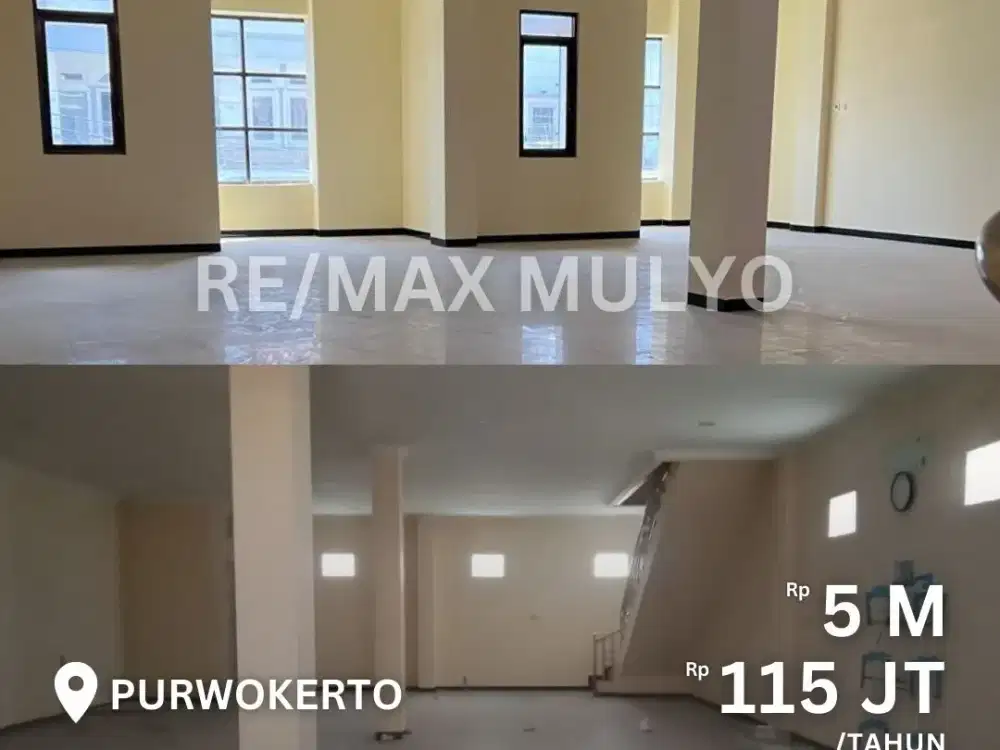 Dijual dan Disewakan Ruko 3 Lantai Luas dan Strategis Area Purwokerto
