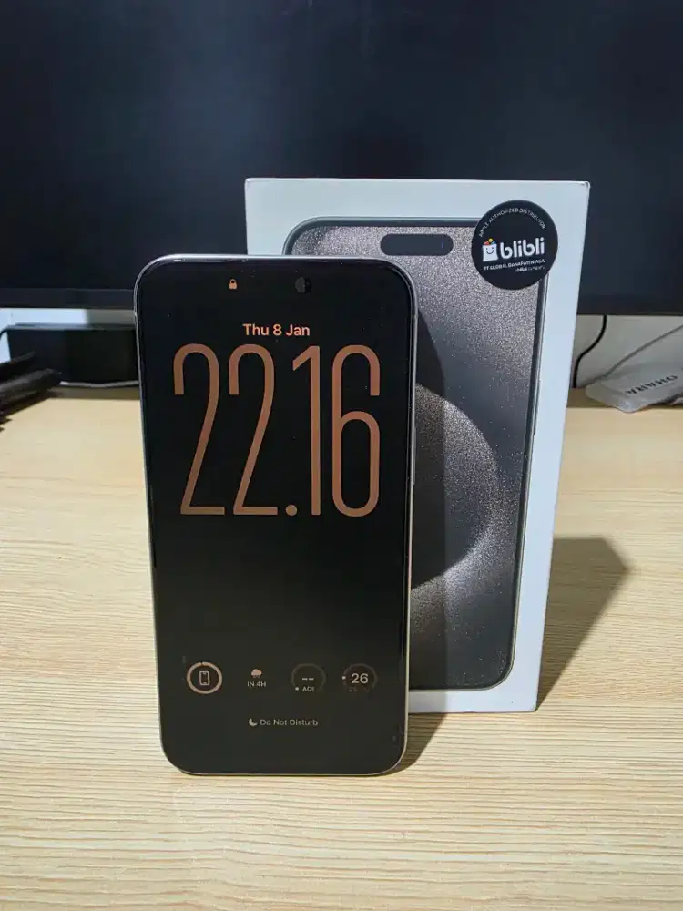 Iphone 15 ProMax 256 GB Natural Titanium Ex-BliBli