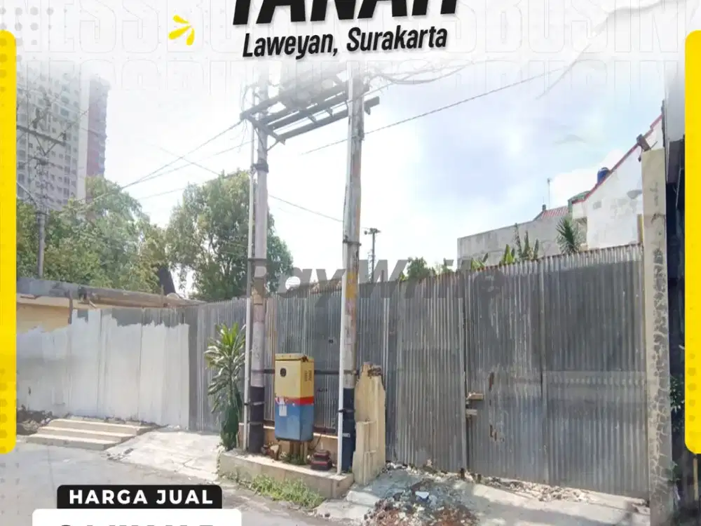 Dijual Tanah Hook Siap Bangun Hanya 100 Meter Dari Solo Grand Mall