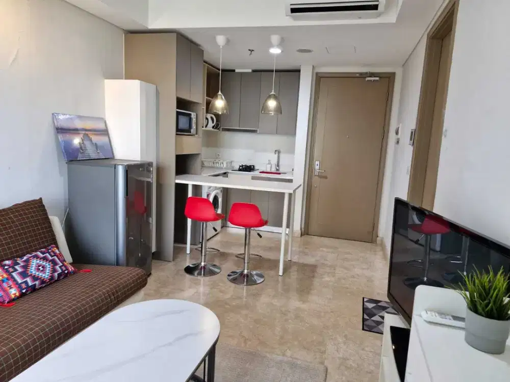 Disewakan Apartemen Gold Coast PIK 1BR, 51m2, Furnish, Siap Pakai