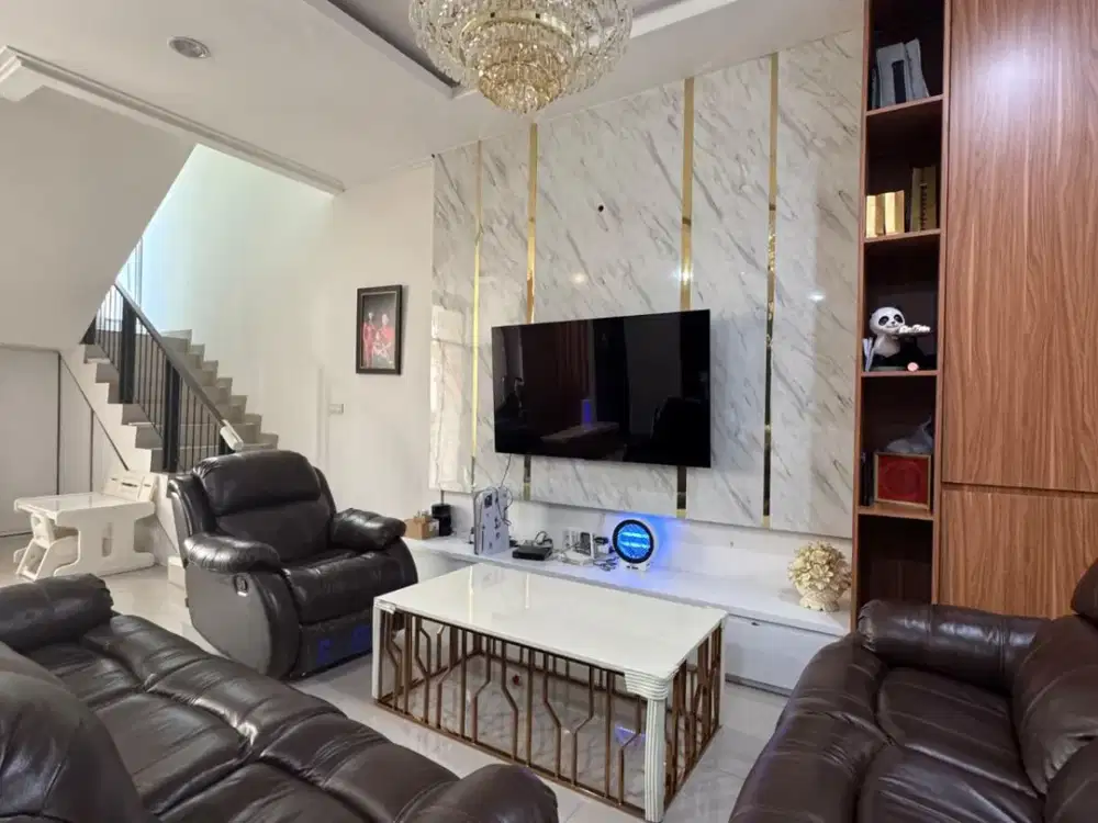 Rumah Cluster Danau Spring Garden PIK 2 8x15 3+1KT Semi Furnished Bisa KPR