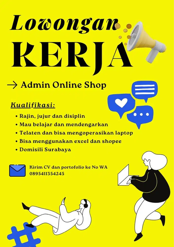 Buka Lowongan Pekerjaan Admin Onlineshop