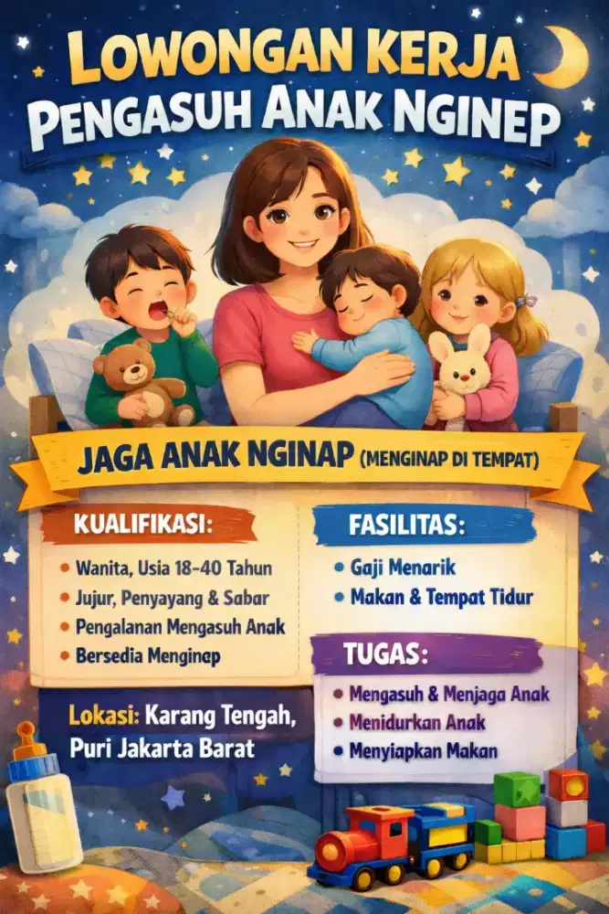 Dicari ART Masak Momong