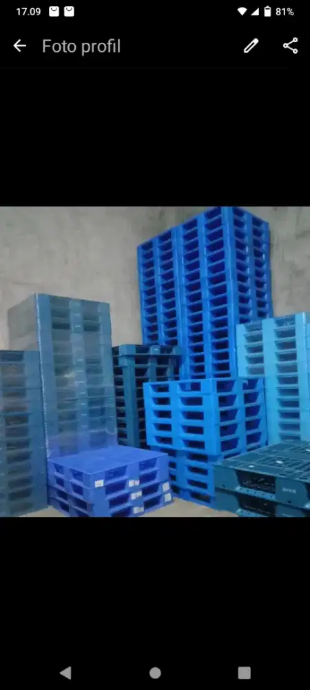 Jual palet plastik bekas/baru