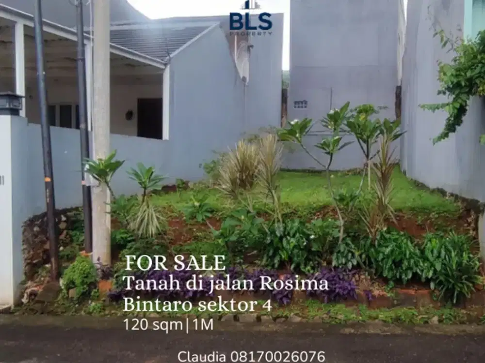 FOR SALE Tanah di jalan Rosima Bintaro sektor 4