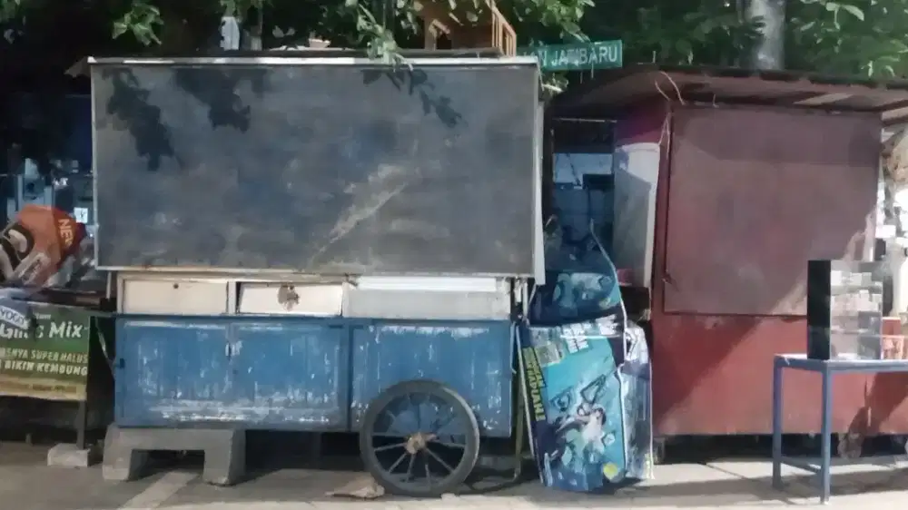 jual gerobak etalase Malabar design sndri unk jualan roko dan minuman