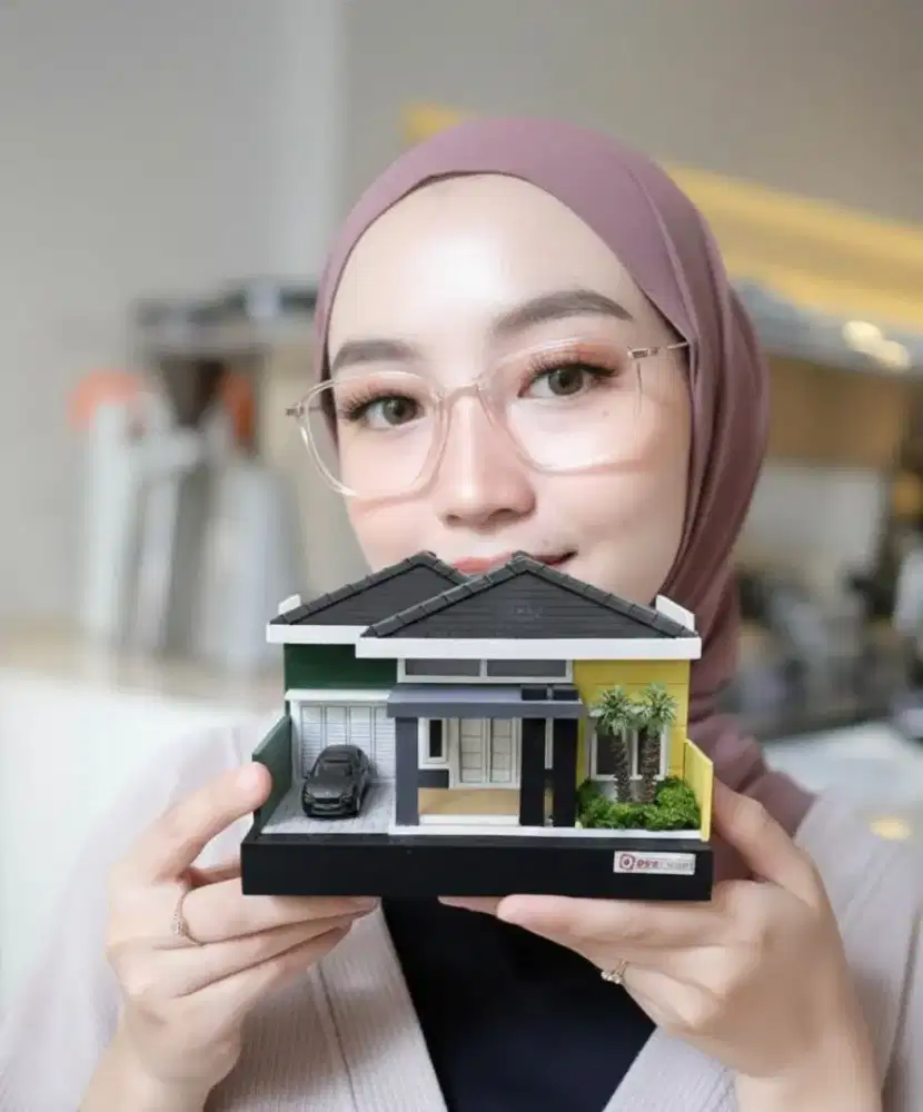 Miniatur rumah minimalis skala 1/64