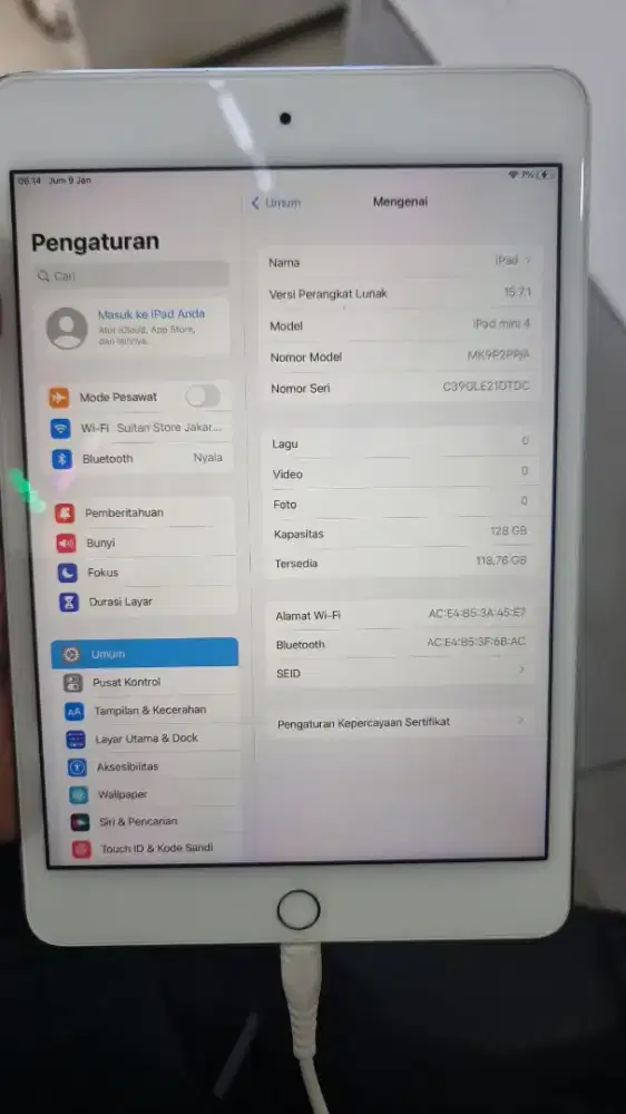 Ipad mini 4 GB wifi only 128 GB mulus