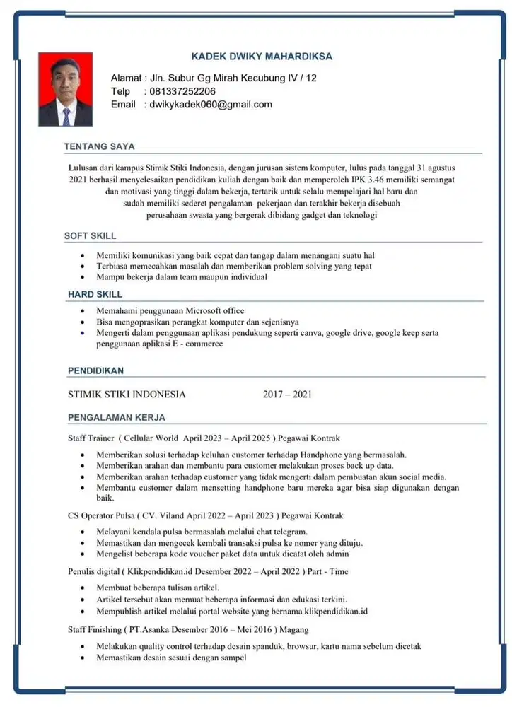 info loker nya, info ya kak