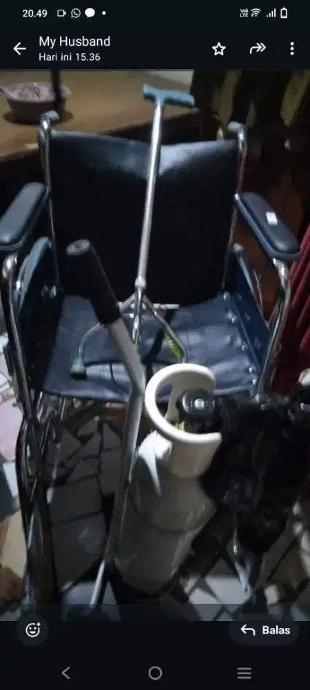 Kursi roda, tabung oksigen bagus mulus