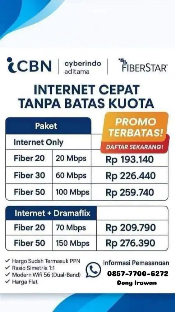 WiFi Murah Pemasangan Gratis