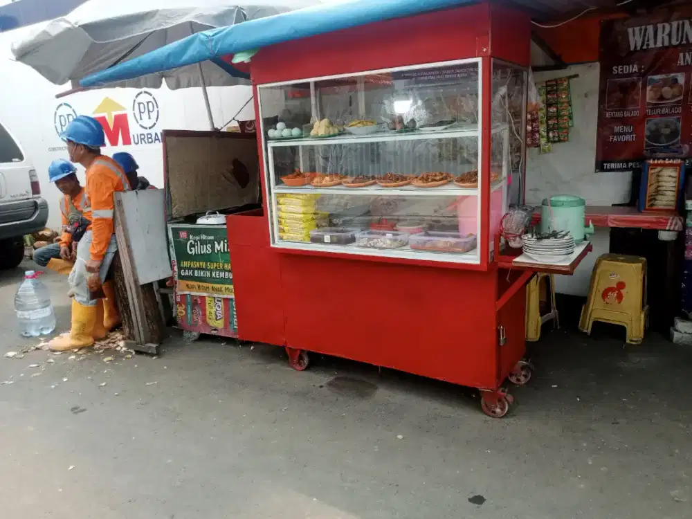 etalase nasi rak dpt d lepas kondisi 90% material semua dr besi