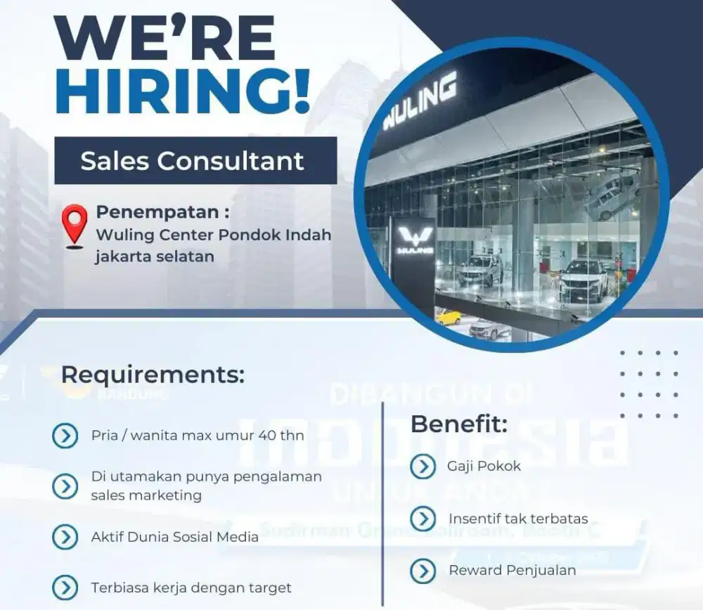 Dibutuhkan Sales Wuling
