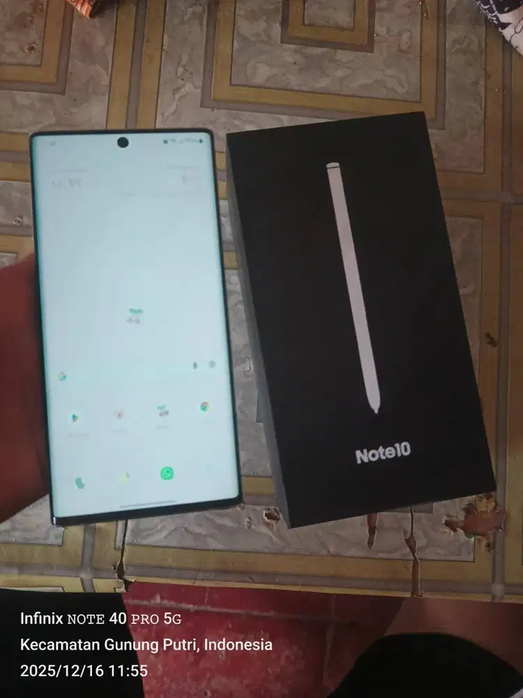 Samsung note 10 8/256 ex sein fullset,resmi indo