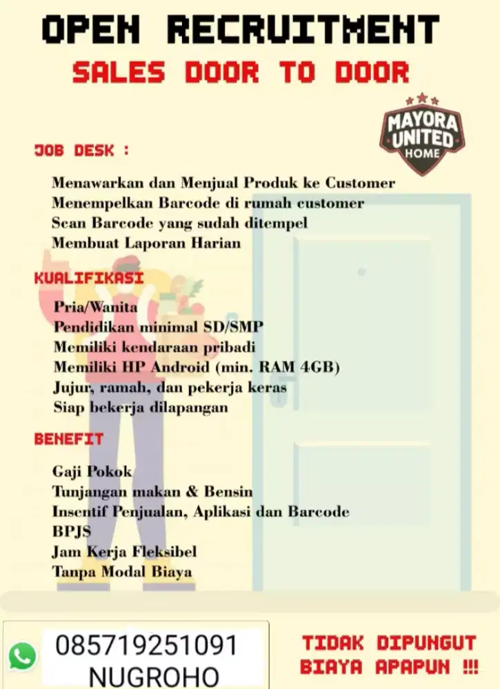 Sales retail door to door (MUH 245)