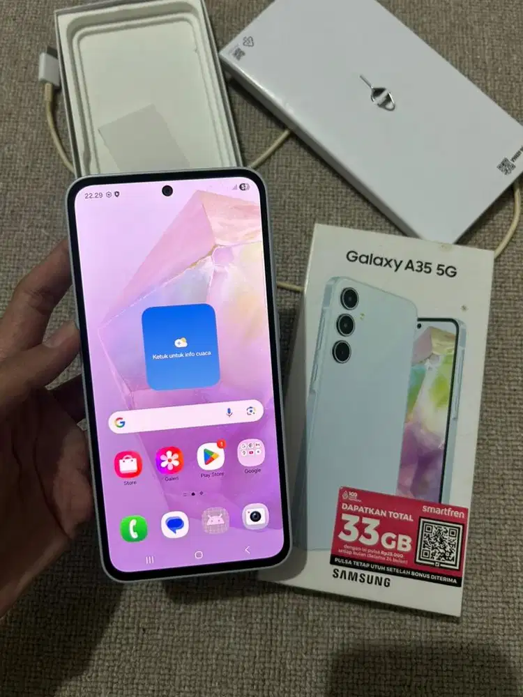 Samsung a35 5g 8/256gb fullset mulus like new