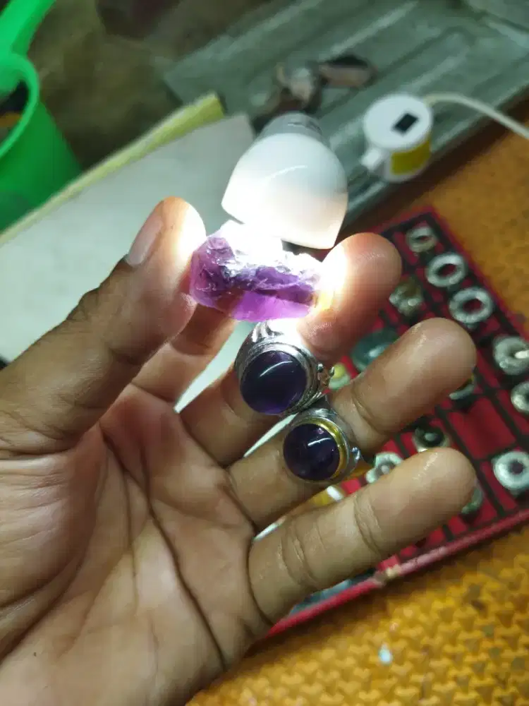 Natural cincin ametys kecubung unggu