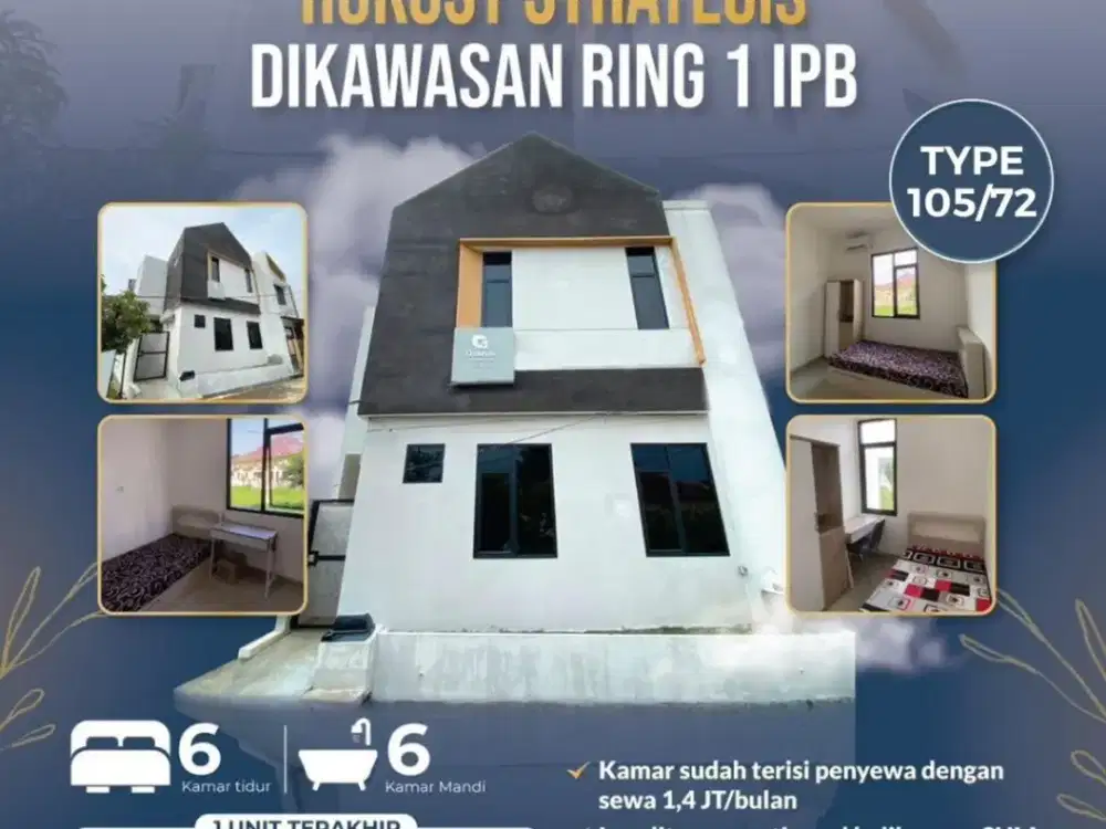 [best invest] Rumah Kost Dijual Di Kota Bogor RING 1 IPB [FULL SEWA] FURNISHED