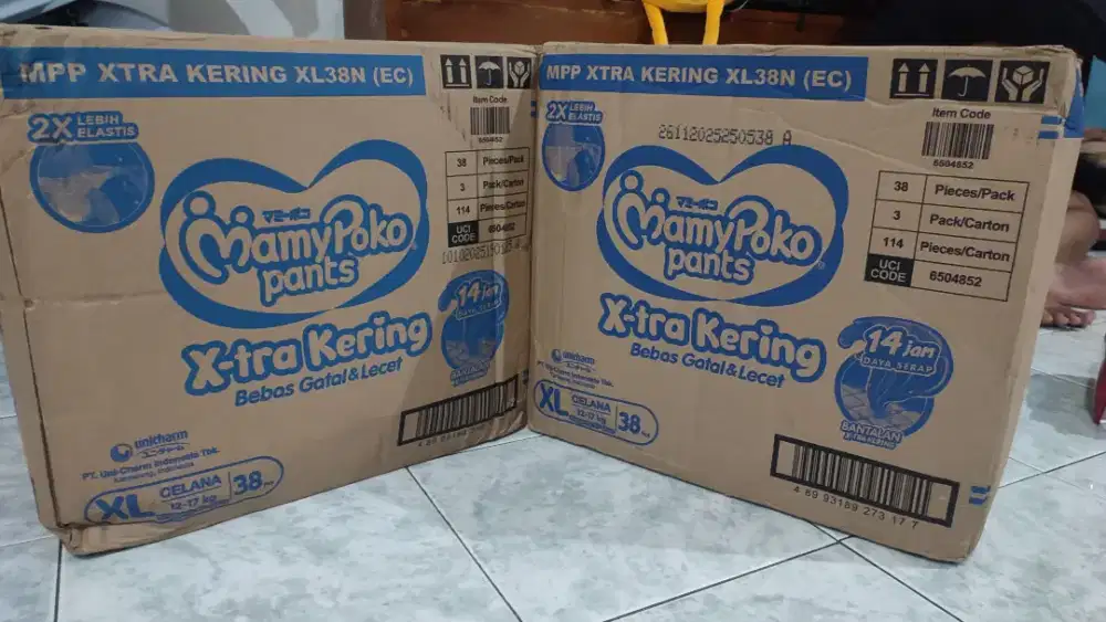 Popok size XL edisi salah ukuran