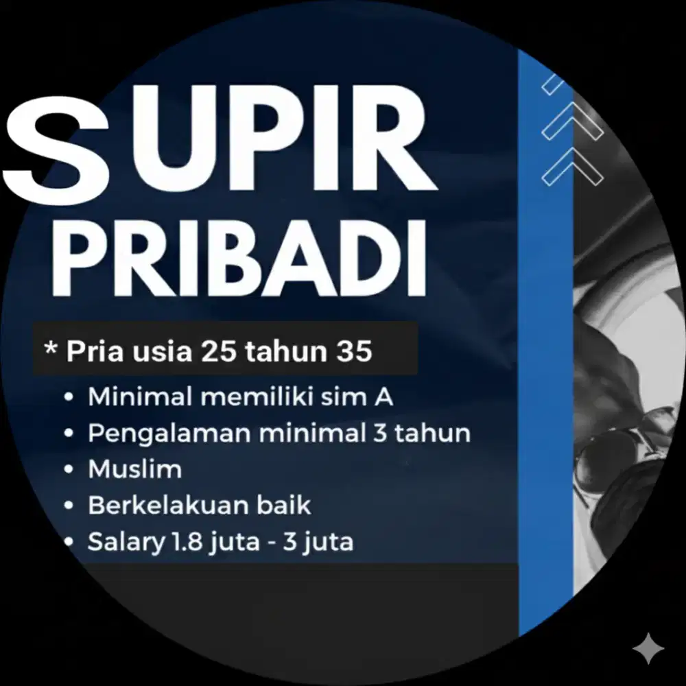 Membutuhkan sopir pribadi