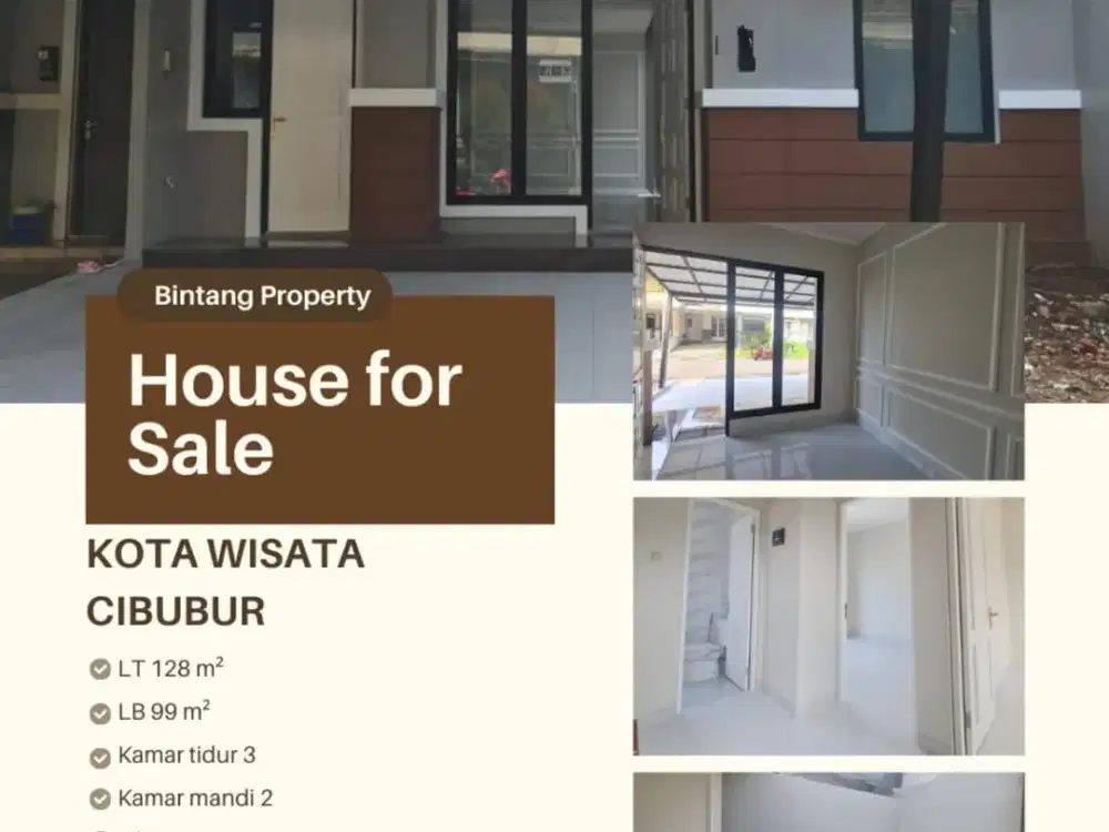 DIJUAL RUMAH 2 LANTAI – KOTA WISATA