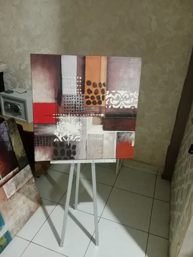 Lukisan Kanvas Abstrak berbagai ukuran