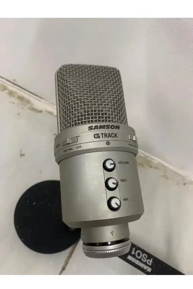 Bekas Condenser Mic Samson G Track dan Samson PS01 Microphone Pop Filt